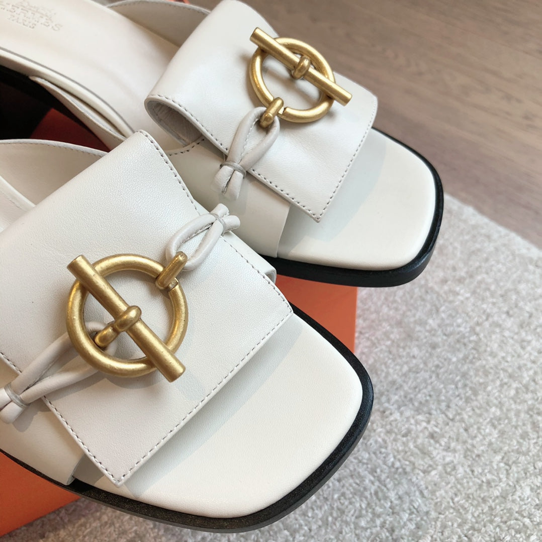 ILOT 45 SANDAL WHITE CALFSKIN - 35