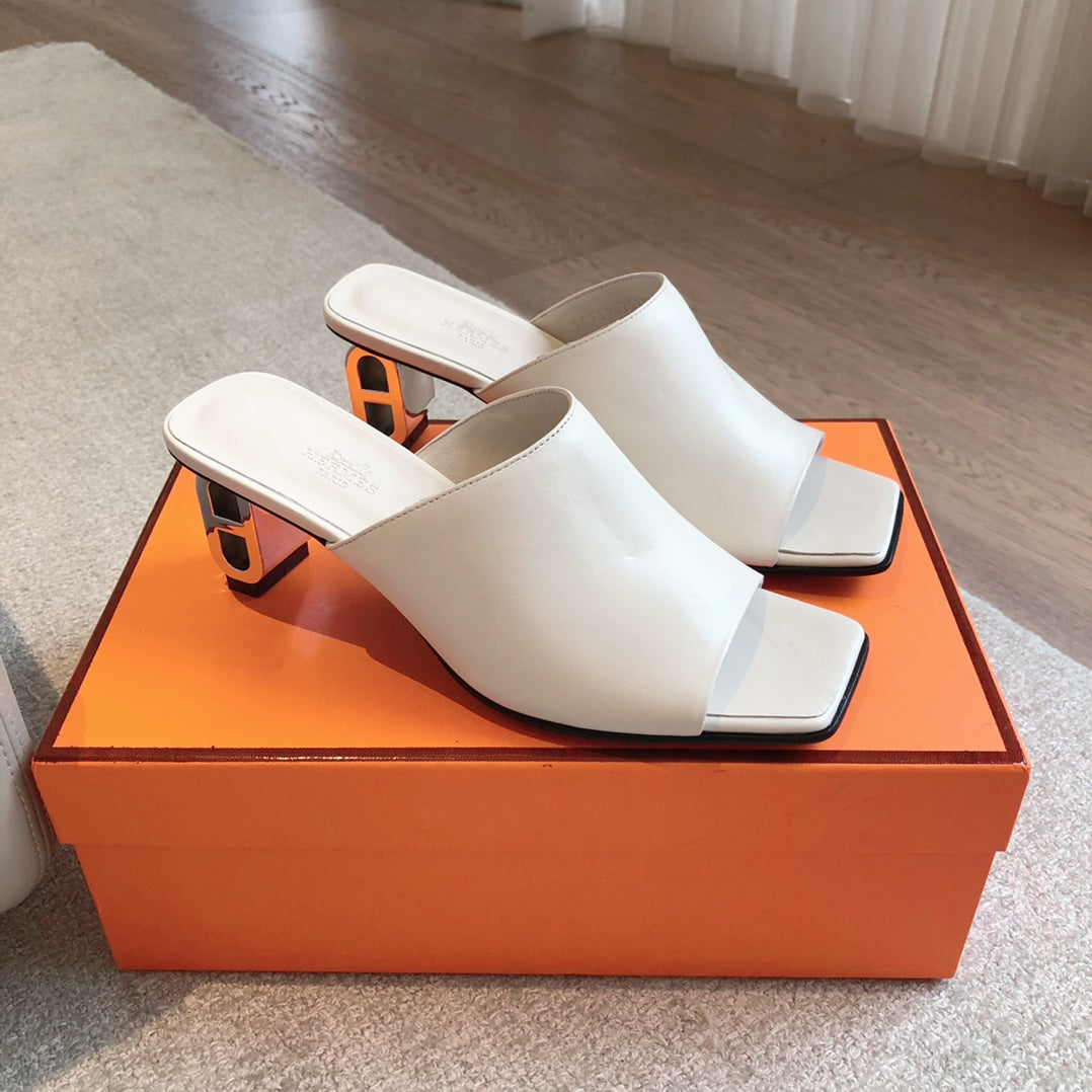 ICONIQUE 60 SANDAL WHITE CALFSKIN - 35