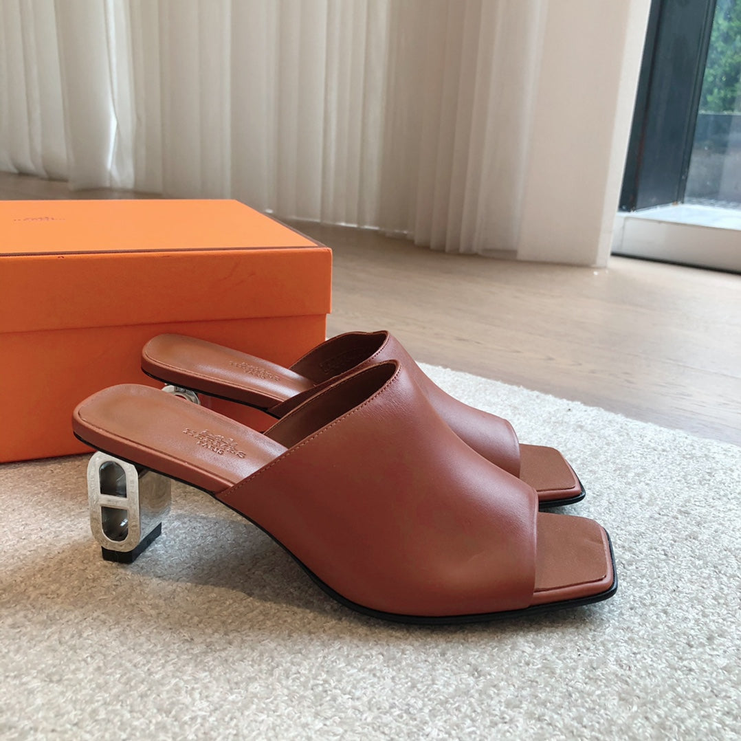 ICONIQUE 60 SANDAL CARAMEL CALFSKIN - 35