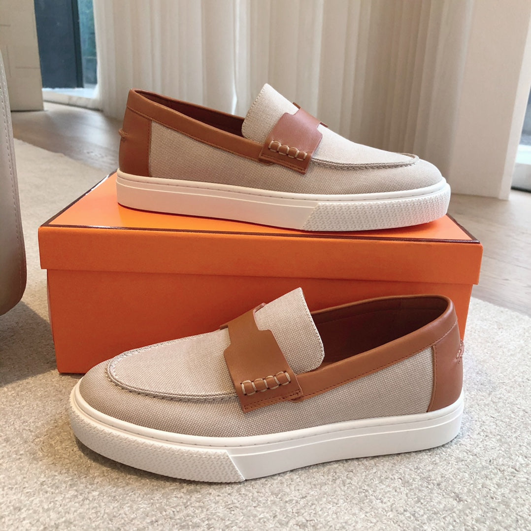 JOB LOAFER LIGHT TORTILLA MIX CARAMEL CALFSKIN - 35