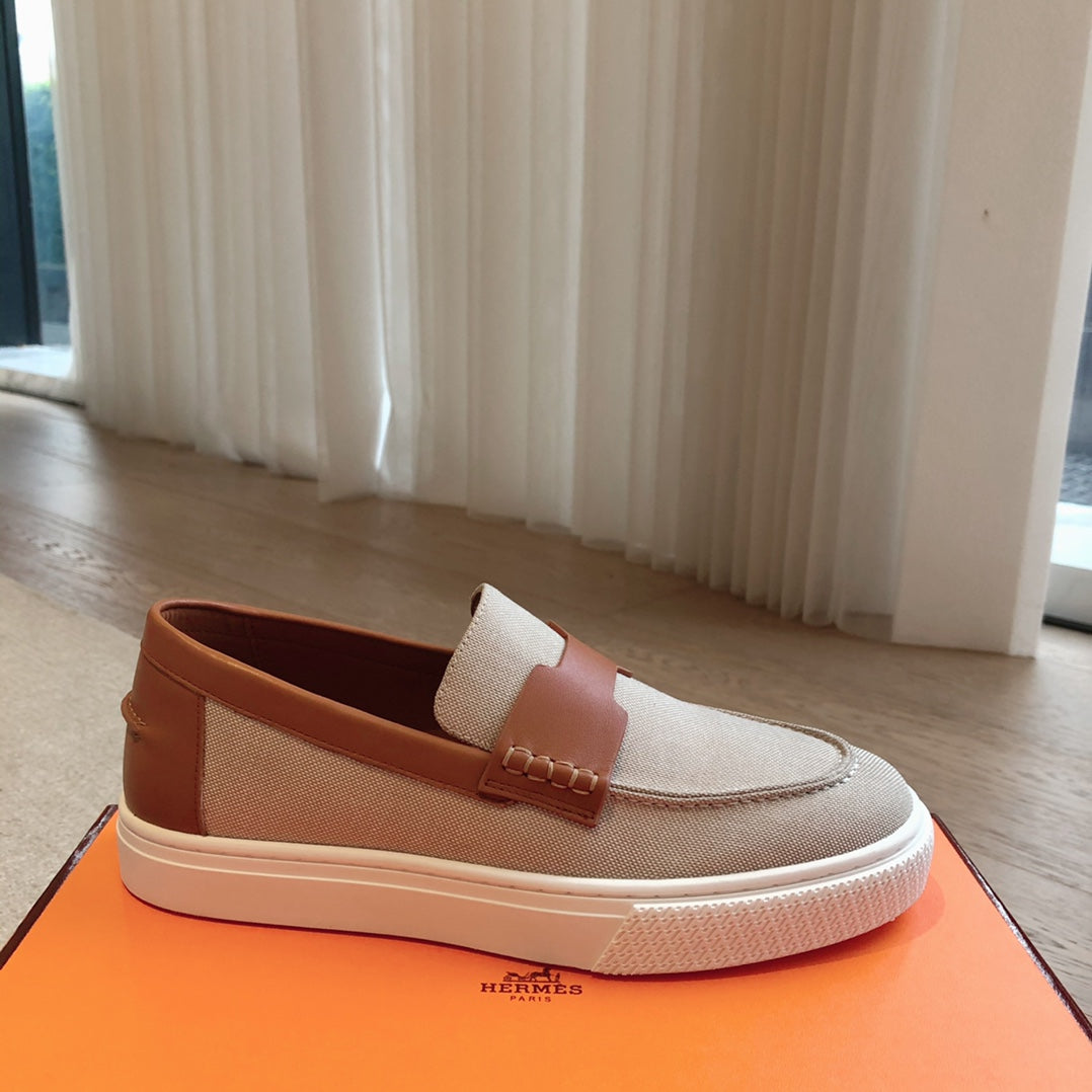JOB LOAFER LIGHT TORTILLA MIX CARAMEL CALFSKIN - 35