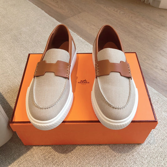 JOB LOAFER LIGHT TORTILLA MIX CARAMEL CALFSKIN - 35