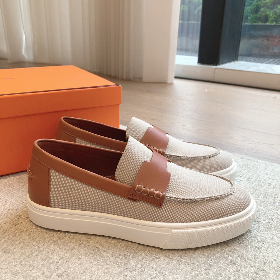 JOB LOAFER LIGHT TORTILLA MIX CARAMEL CALFSKIN - 35