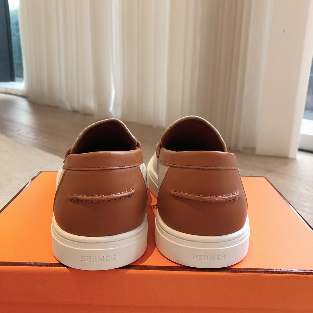 JOB LOAFER LIGHT TORTILLA MIX CARAMEL CALFSKIN - 35