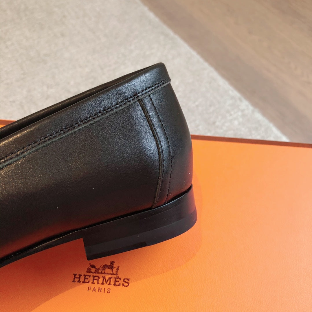 PARIS LOAFER BLACK MIX LIGHT GRAY CALFSKIN - 35