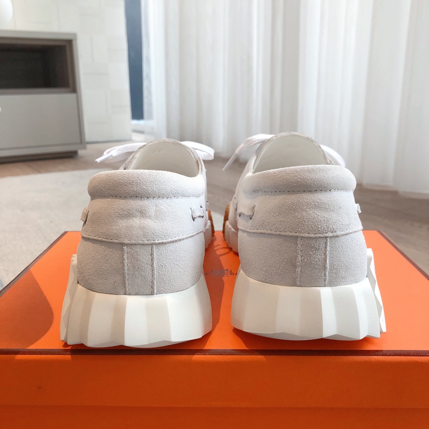 KETCH SNEAKER IN PALE GRAY SUEDE - 35