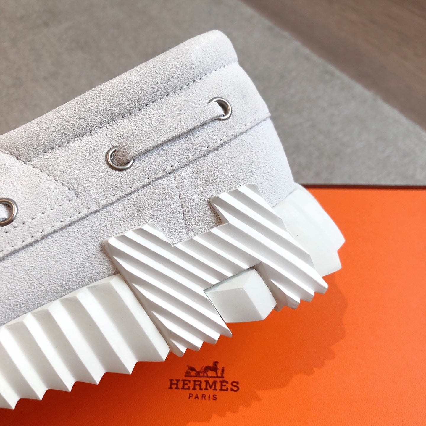KETCH SNEAKER IN PALE GRAY SUEDE - 35