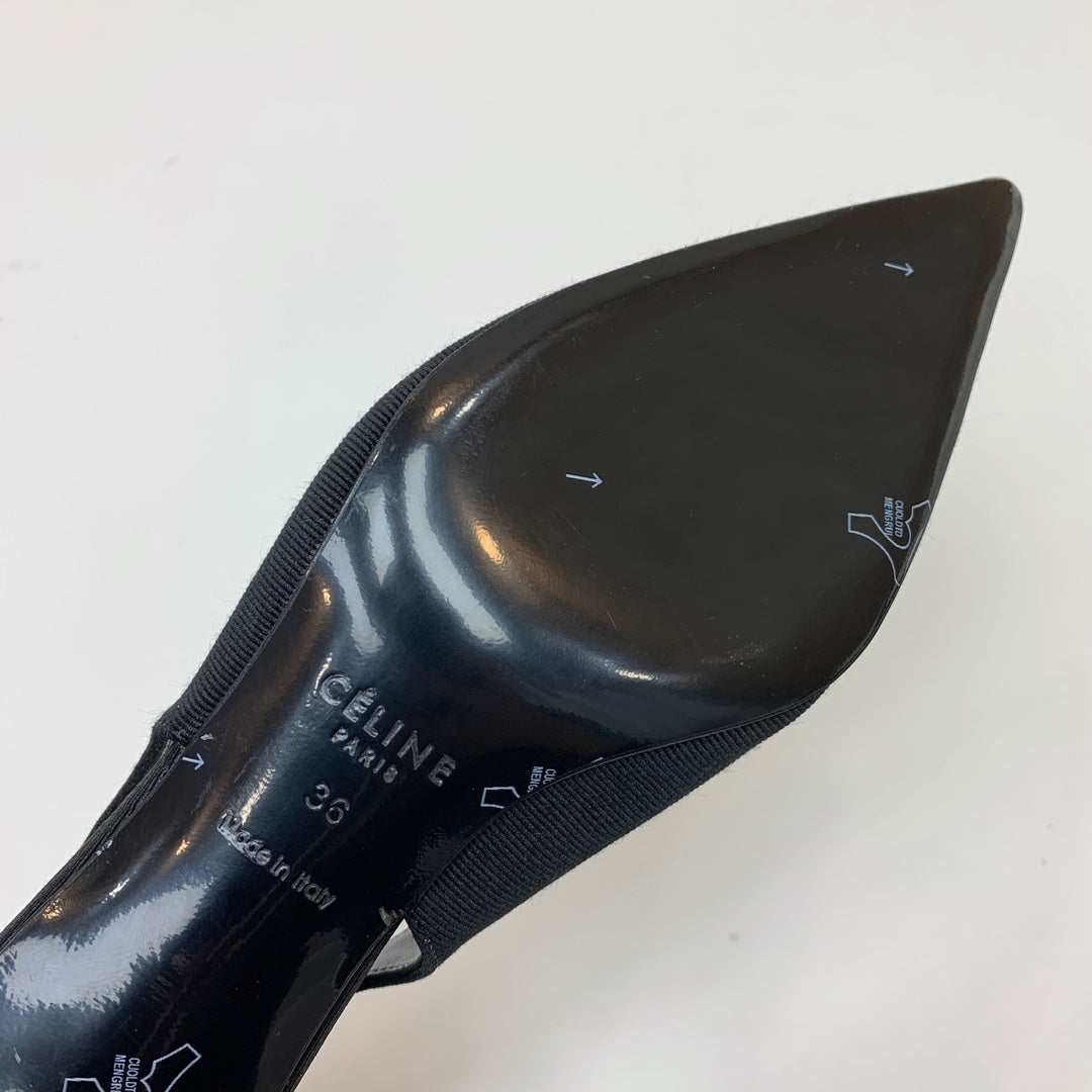 ALMA TRIOMPHE SLINGBACK IN BLACK SUEDE - 35