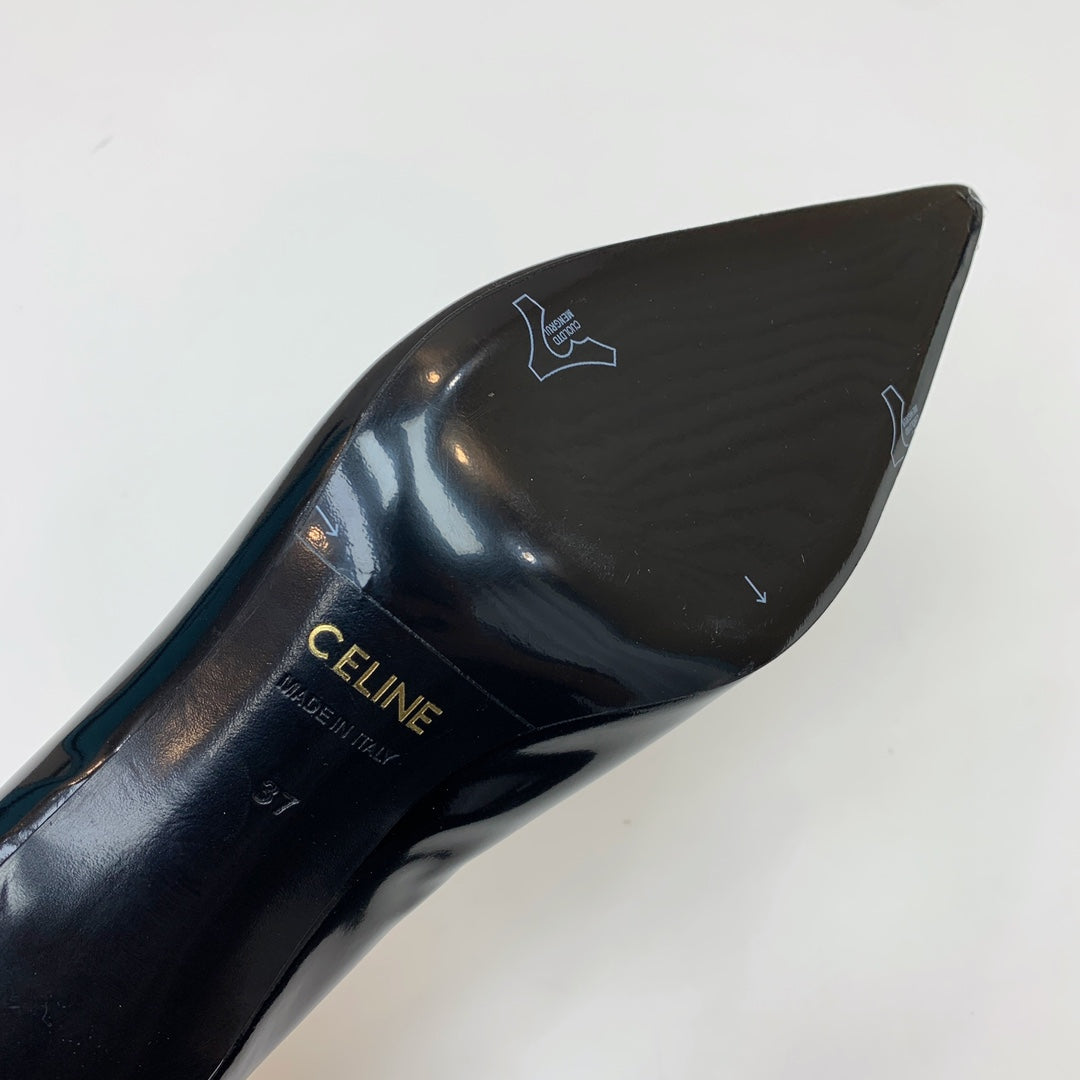 MEDIUM-HEELED 50MM PUMP IN BLACK CALFSKIN - 35