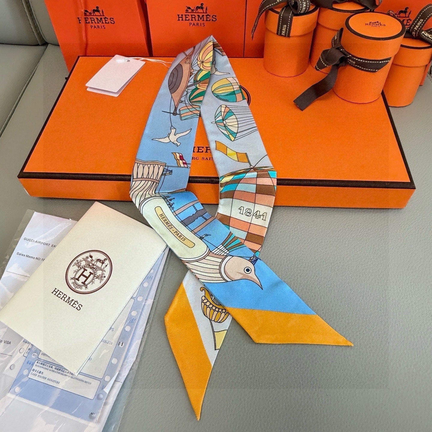 Хустка-каре HERMES 25S зі шовку (86x86 см), артикул 991547