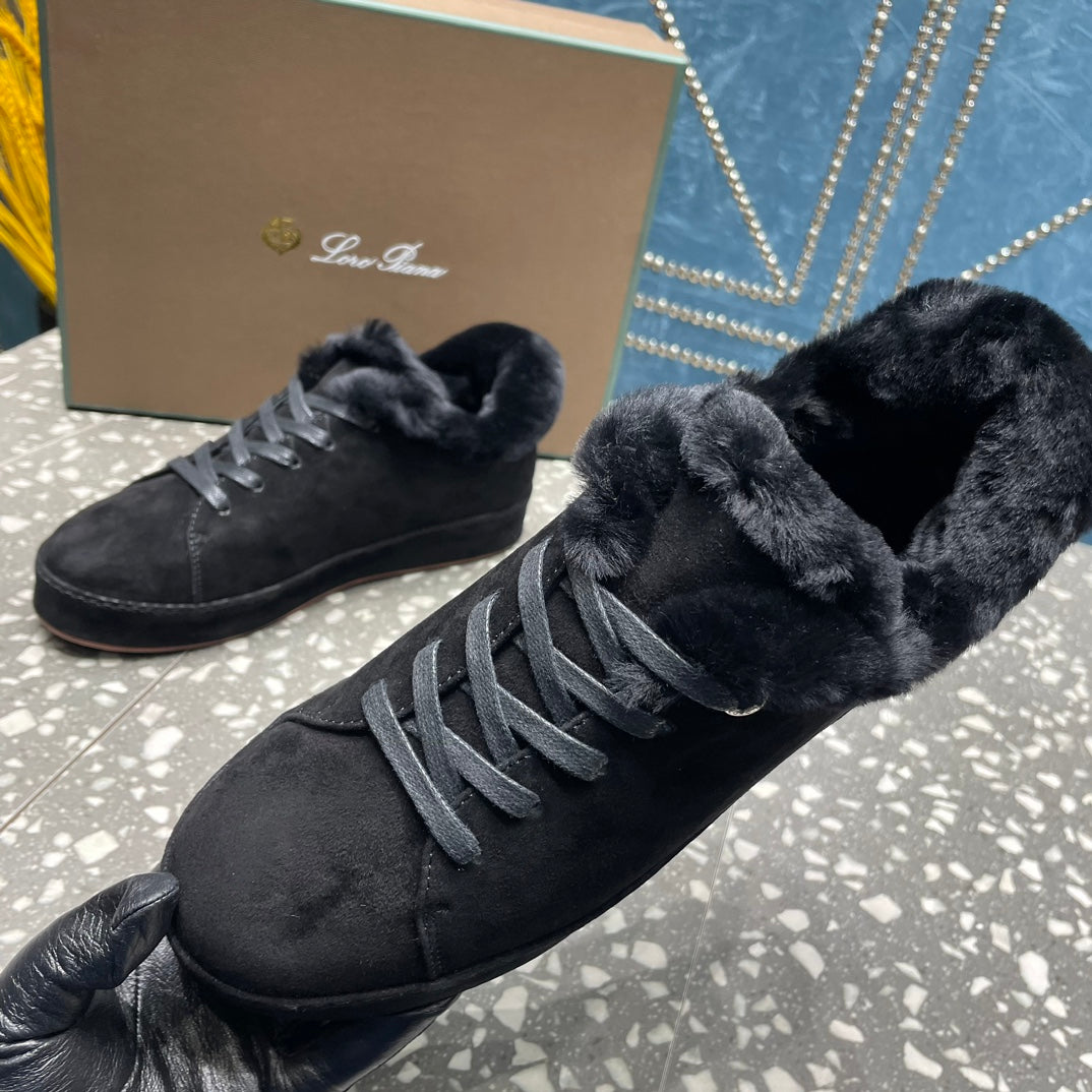 LP WINTER NUAGES SNEAKERS BLACK LAMBSKIN - 35