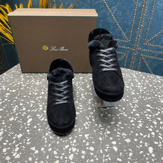 LP WINTER NUAGES SNEAKERS BLACK LAMBSKIN - 35