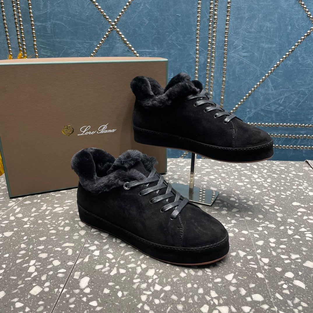 LP WINTER NUAGES SNEAKERS BLACK LAMBSKIN - 35