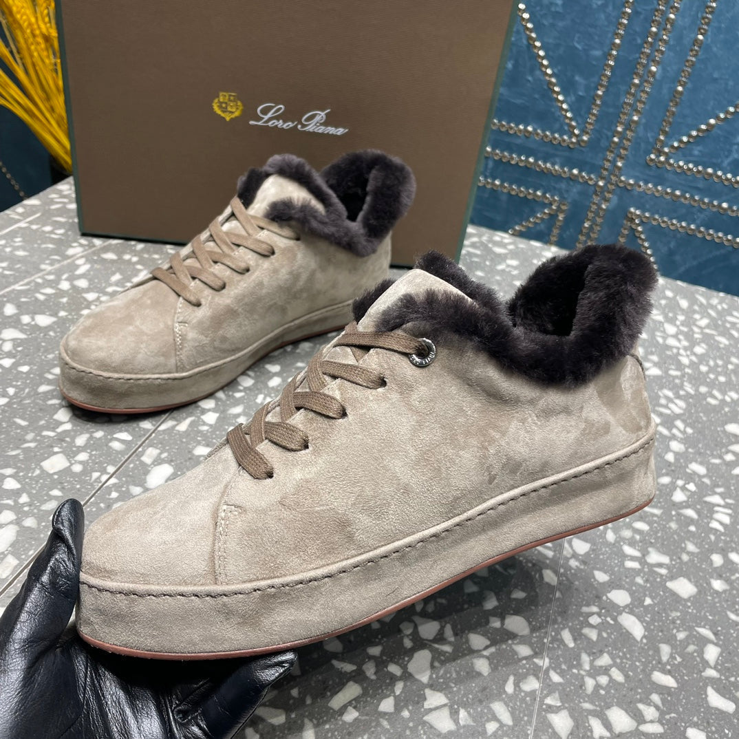 LP WINTER NUAGES SNEAKERS LIGHT GRAY LAMBSKIN - 35
