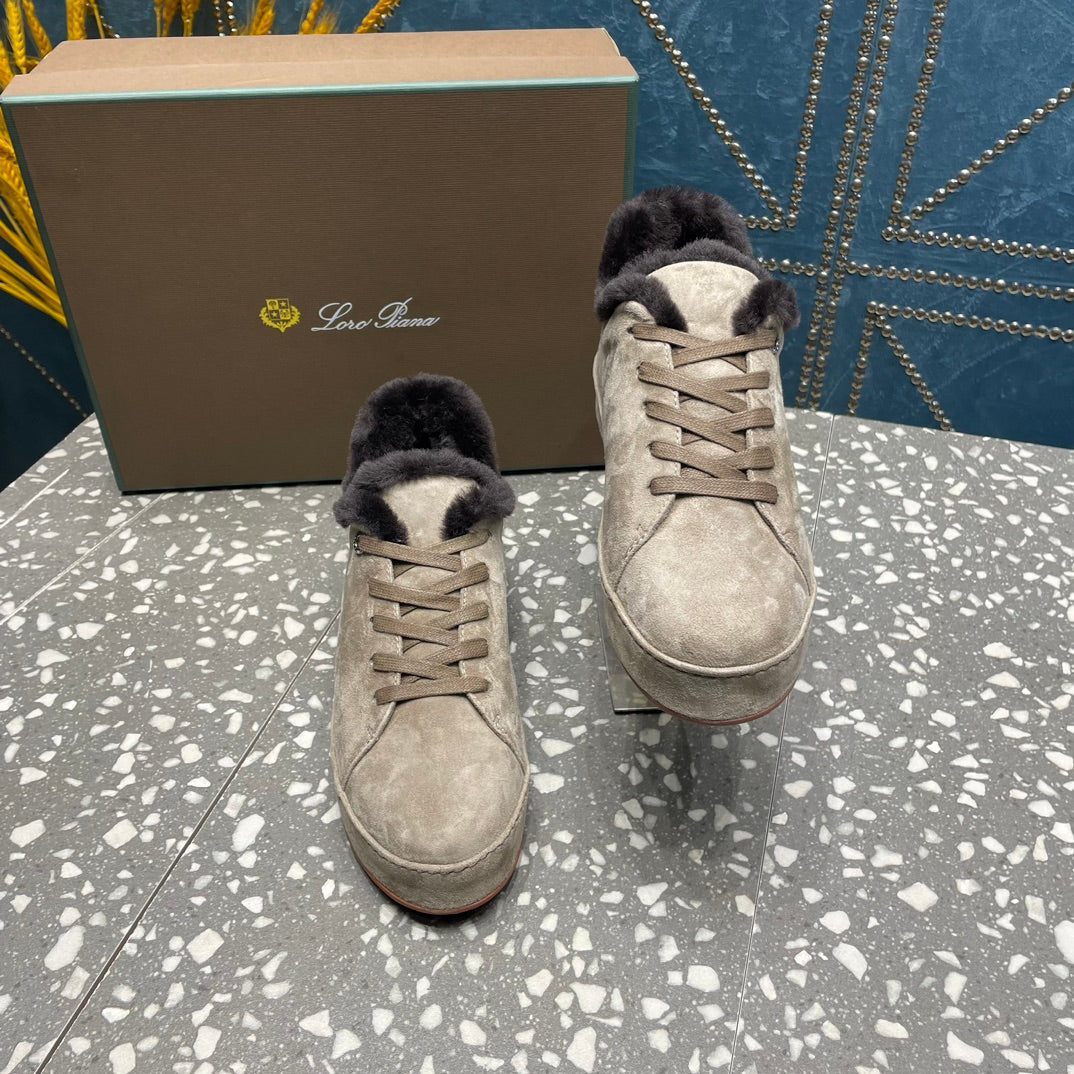 LP WINTER NUAGES SNEAKERS LIGHT GRAY LAMBSKIN - 35
