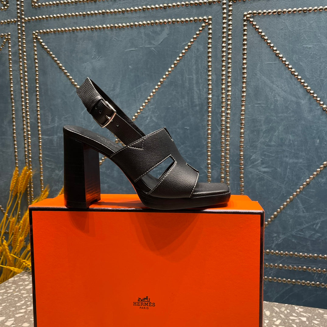 ERIS SANDAL 95 BLACK LAMBSKIN - 35