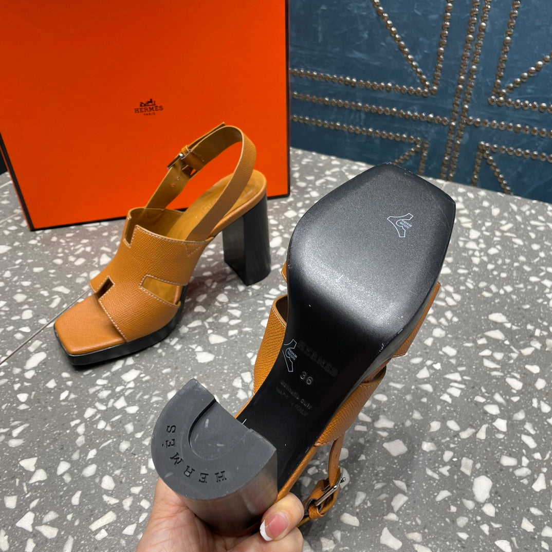 ERIS SANDAL 95 CARAMEL LAMBSKIN - 35