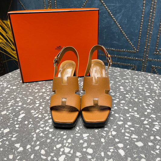 ERIS SANDAL 95 CARAMEL LAMBSKIN - 35