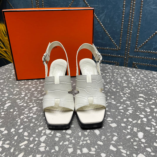 ERIS SANDAL 95 WHITE CALFSKIN - 35