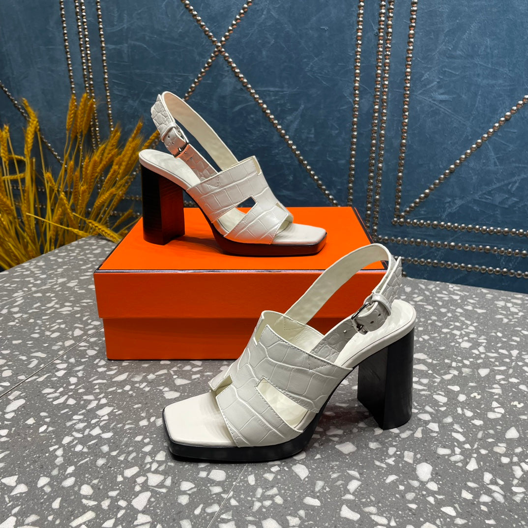 ERIS SANDAL 95 WHITE CALFSKIN - 35