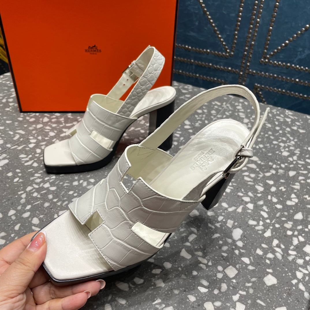 ERIS SANDAL 95 WHITE CALFSKIN - 35