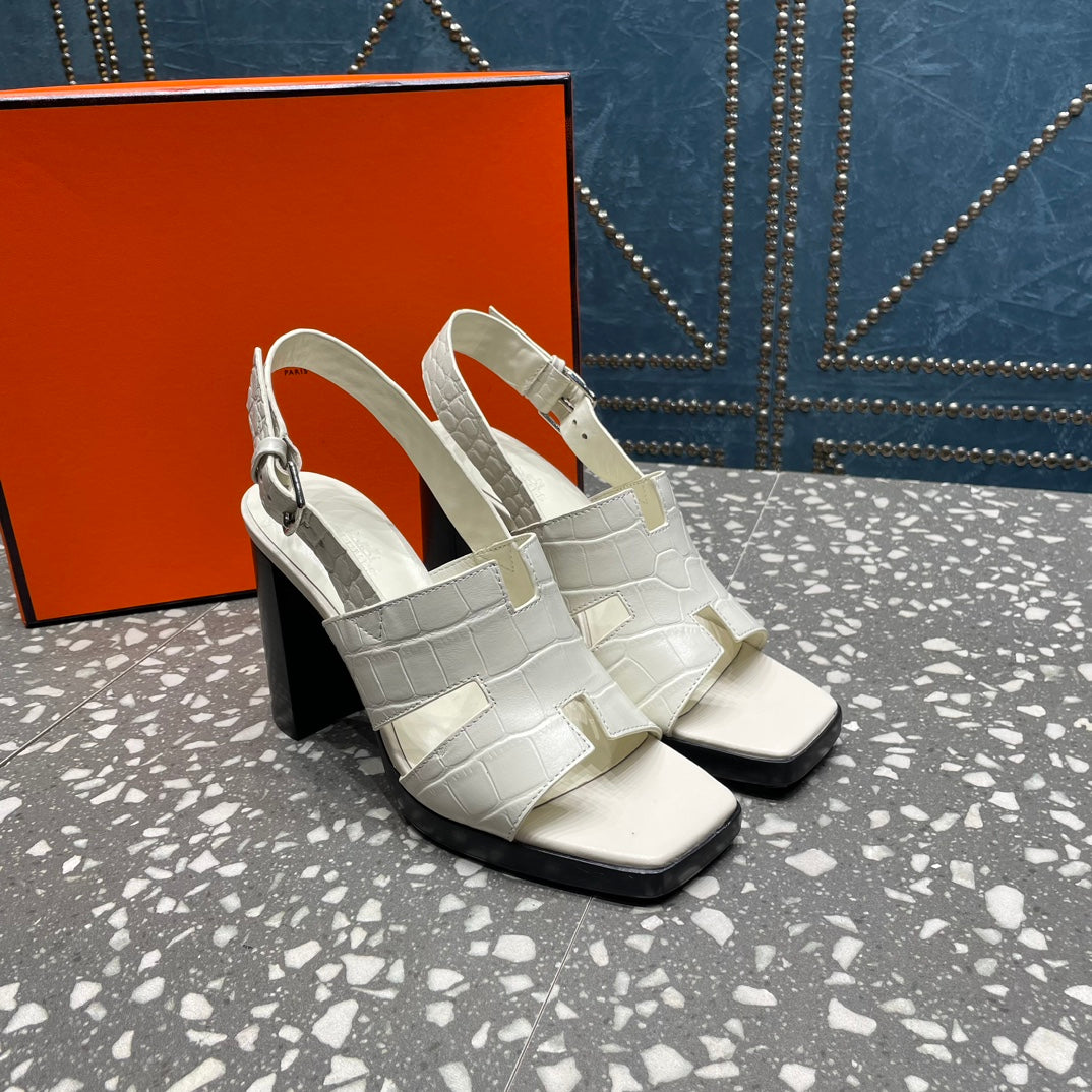 ERIS SANDAL 95 WHITE CALFSKIN - 35