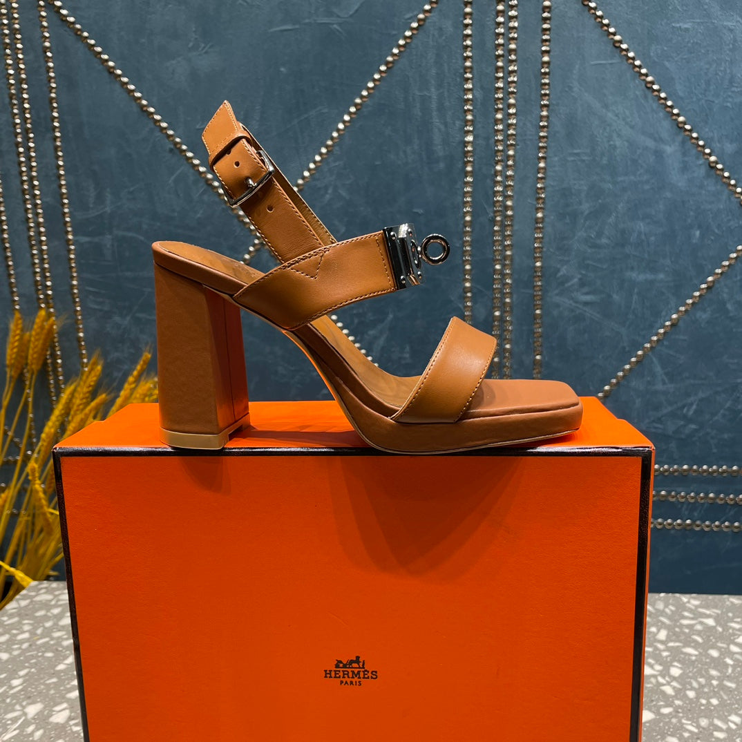 ILONA SANDAL 95 CARAMEL CALFSKIN - 35
