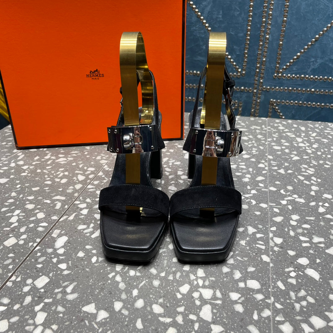 ILONA SANDAL 95 BLACK SUEDE - 35
