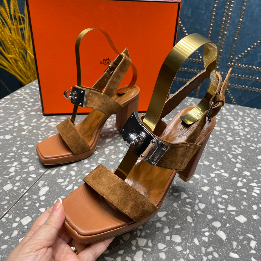 ILONA SANDAL 95 CARAMEL SUEDE - 35