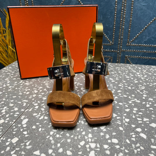 ILONA SANDAL 95 CARAMEL SUEDE - 35