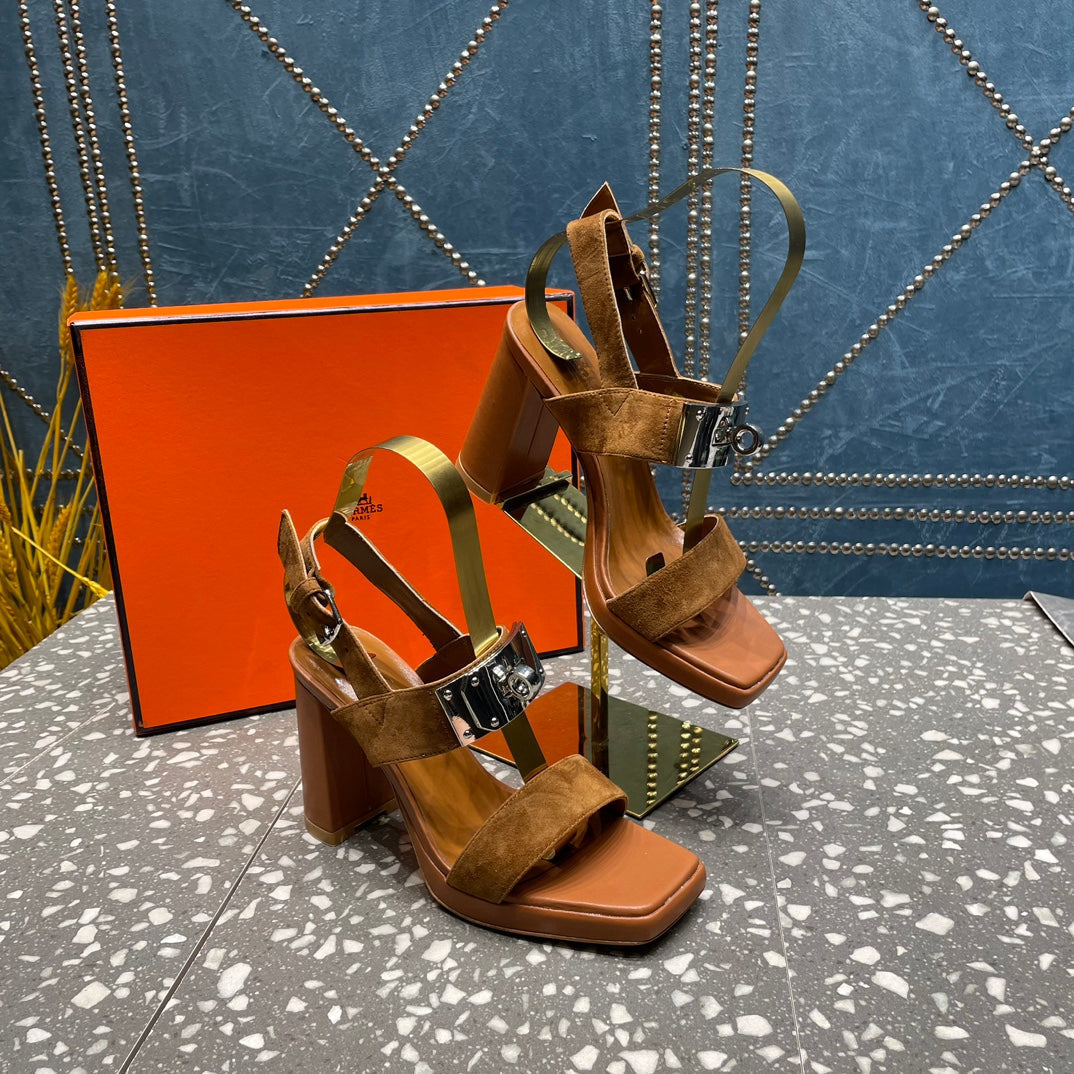 ILONA SANDAL 95 CARAMEL SUEDE - 35