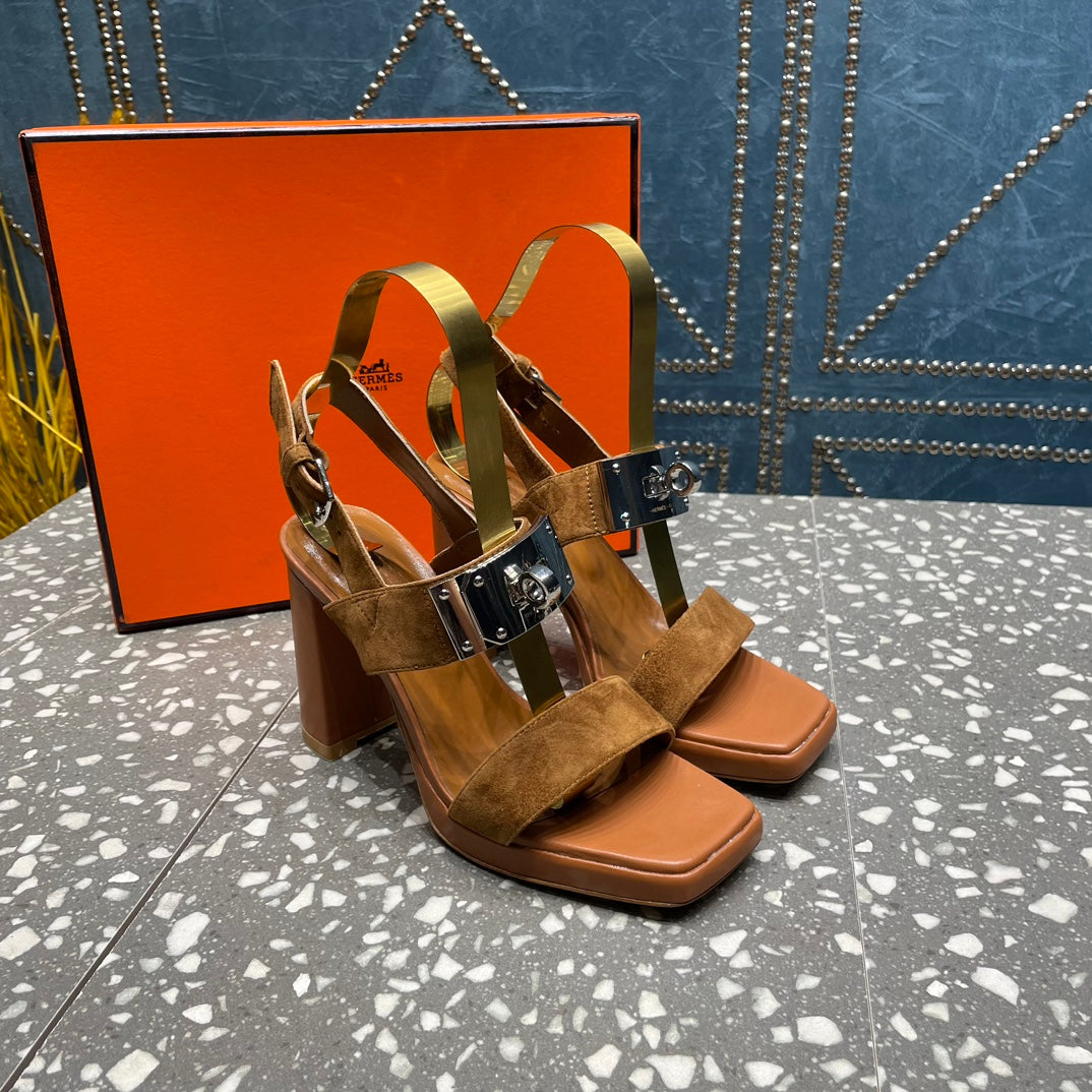 ILONA SANDAL 95 CARAMEL SUEDE - 35