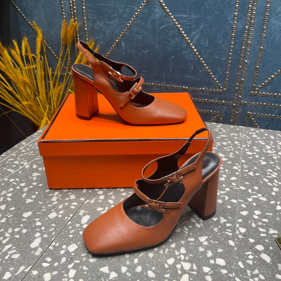 JACKIE 80 MM PUMP IN UMBER BROWN CALFSKIN - 35