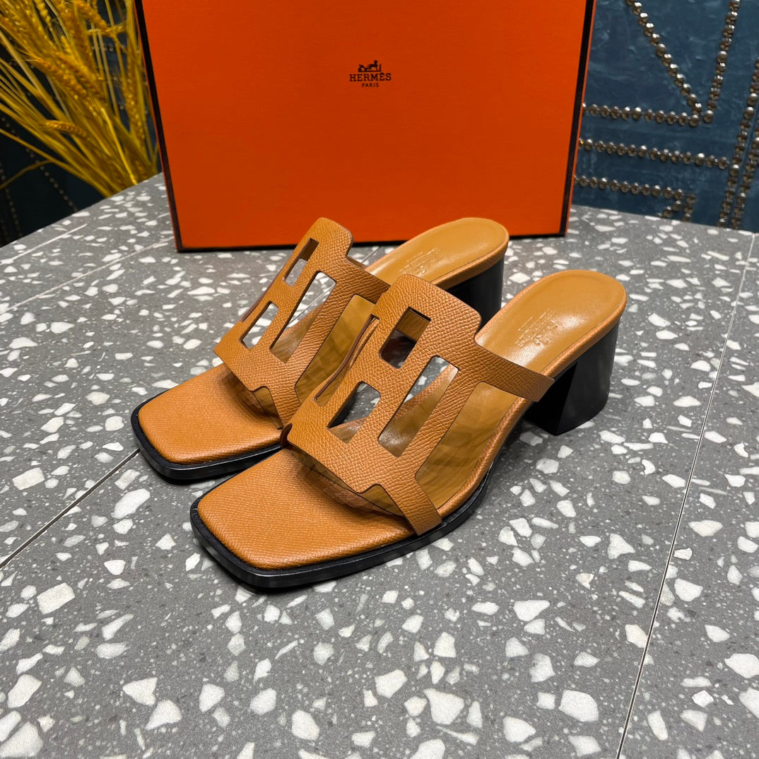 IZZY 50 MM SANDAL IN BRONZE BROWN SHEEPSKIN - 35