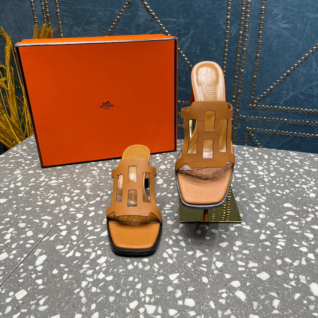 IZZY 50 MM SANDAL IN BRONZE BROWN SHEEPSKIN - 35