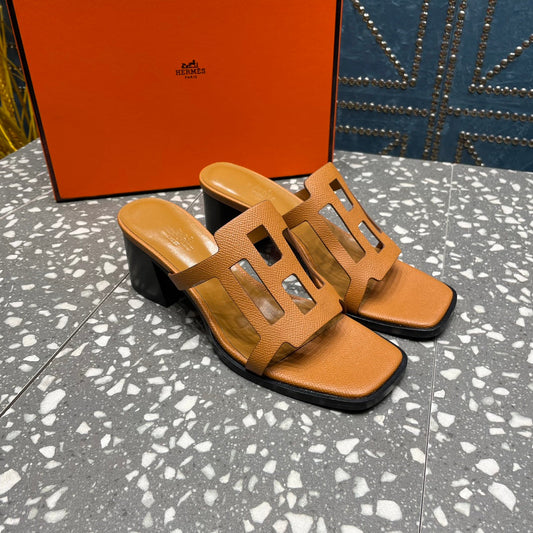 IZZY 50 MM SANDAL IN BRONZE BROWN SHEEPSKIN - 35