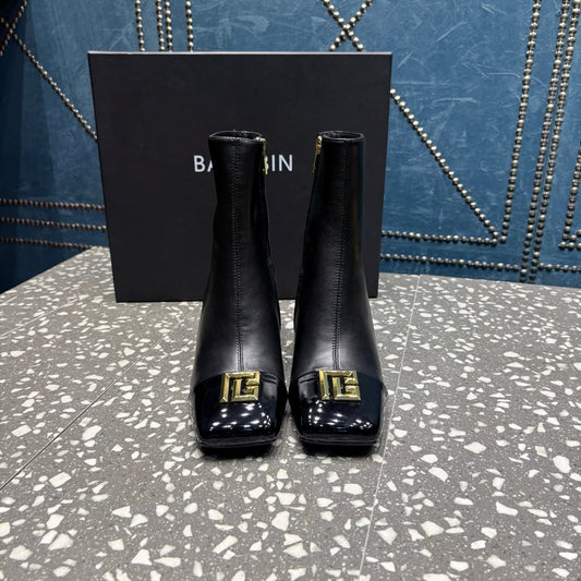 ЧЕРЕВИКИ BALMAIN 26S 65 ММ З ЧОРНОЇ ТЕЛЯЧОЇ ШКІРИ