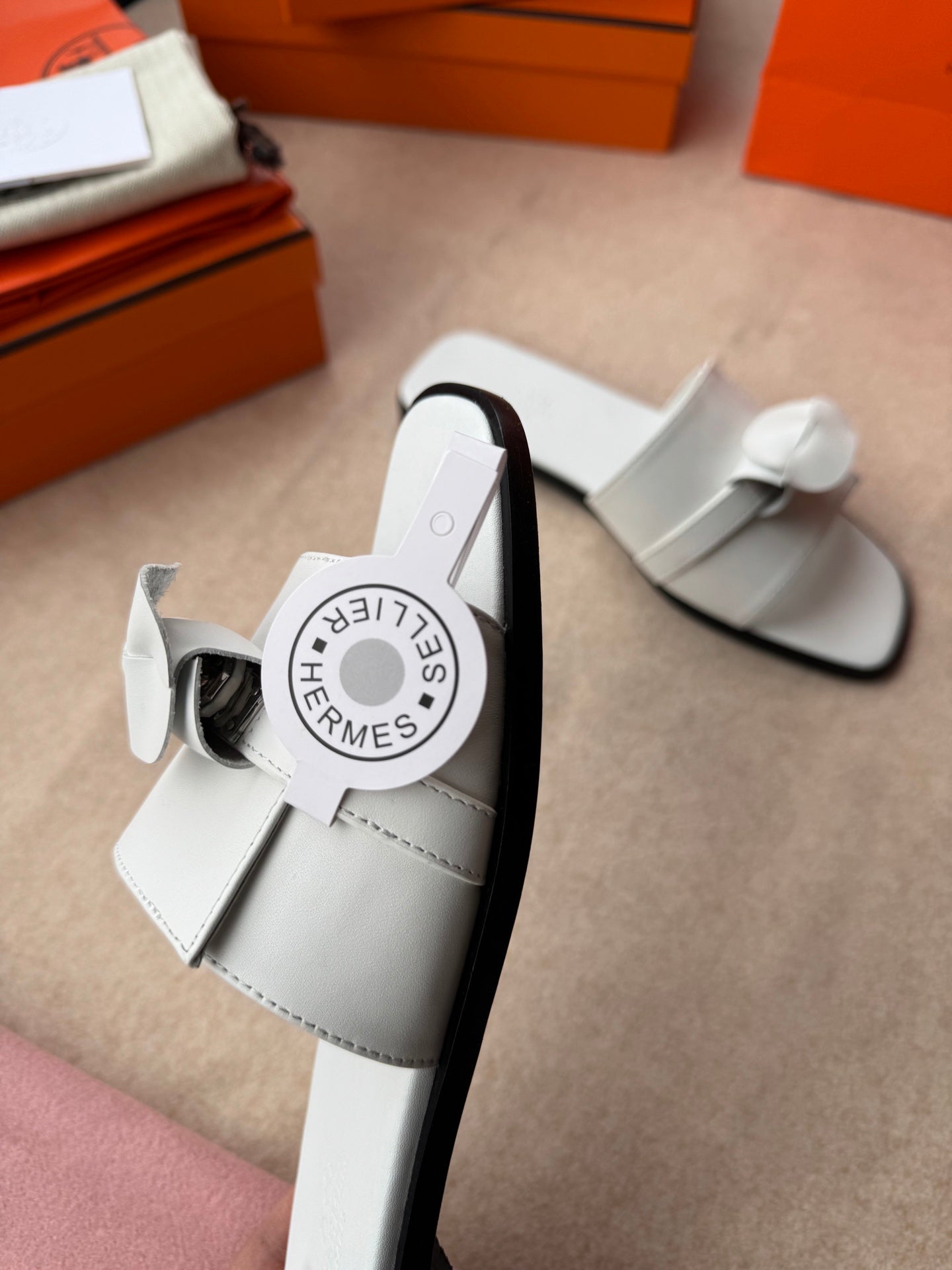 0RAN SANDALS IN WHITE CALFSKIN - 34