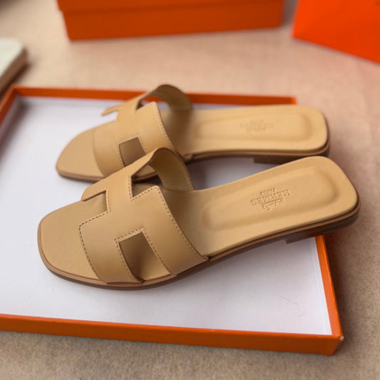 0RAN SANDALS IN TORTILLA BROWN CALFSKIN - 34