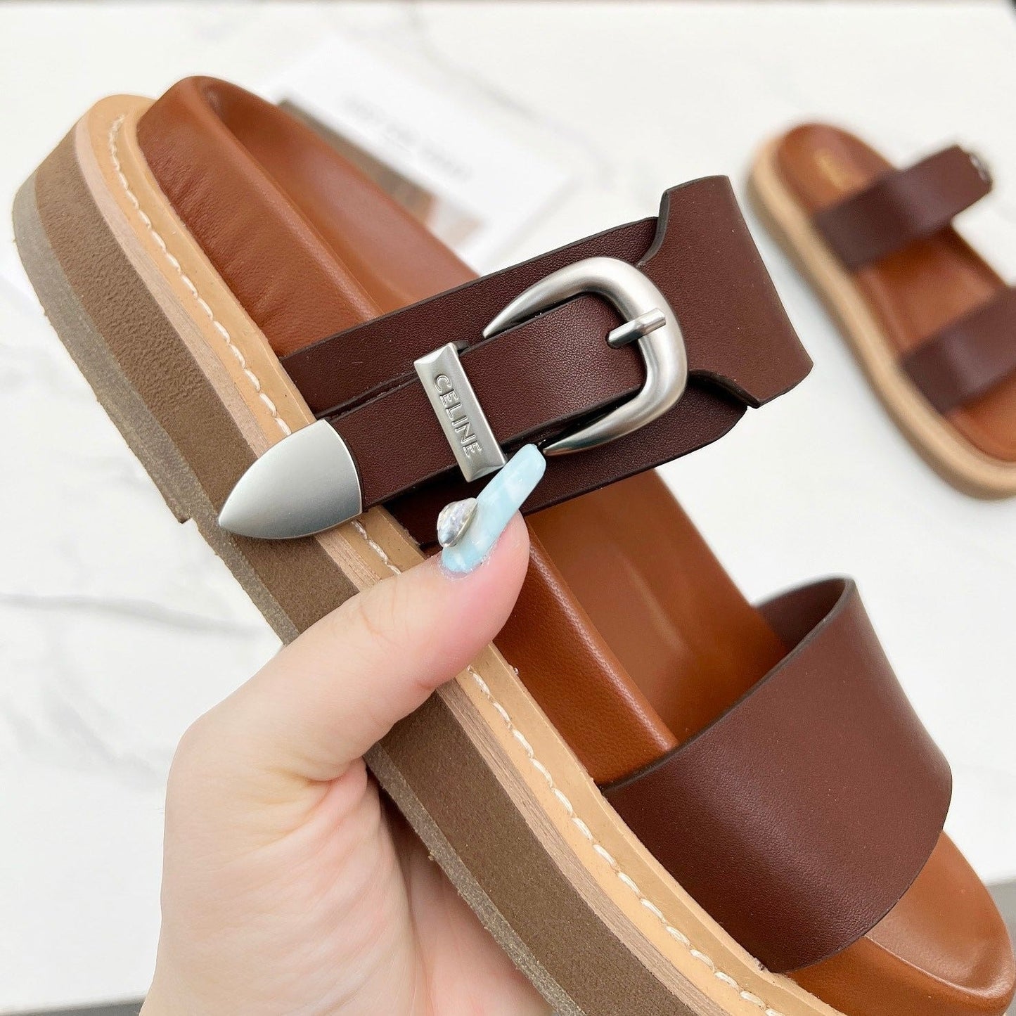 TIPPI IN CALFSKIN - VEGETAL TANNING DARK BROWN - 35