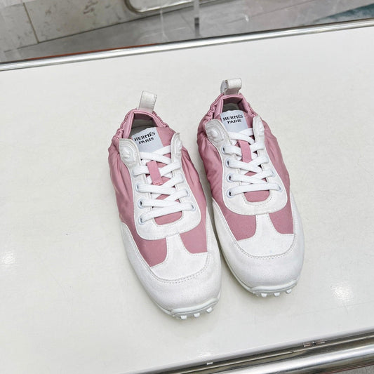 SKATEBOARD SHOES LIGHT PINK MIX WHITE SUEDE - 35