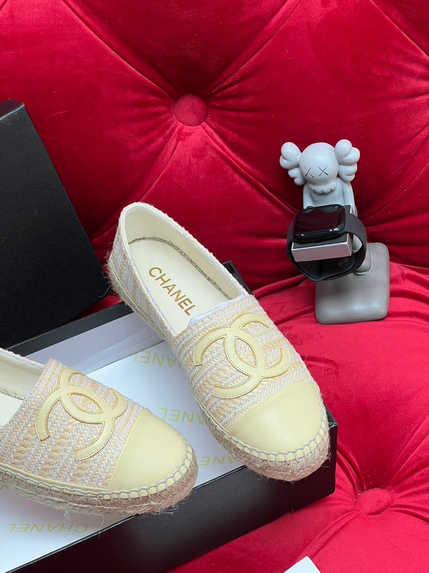 WOVEN LOAFERS IN DARK CREAM FABRIC - 34