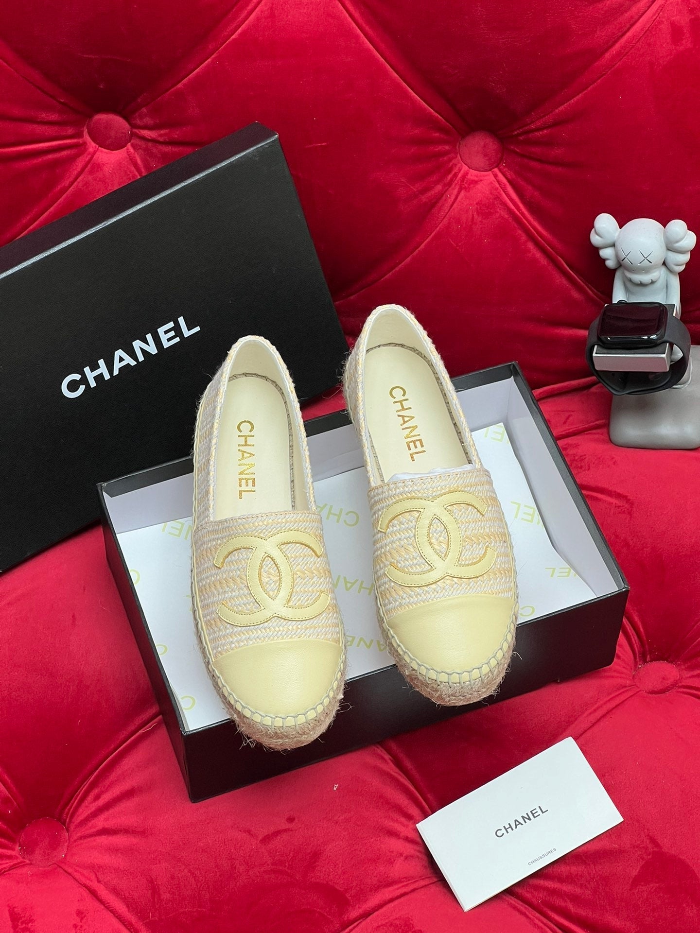 WOVEN LOAFERS IN DARK CREAM FABRIC - 34