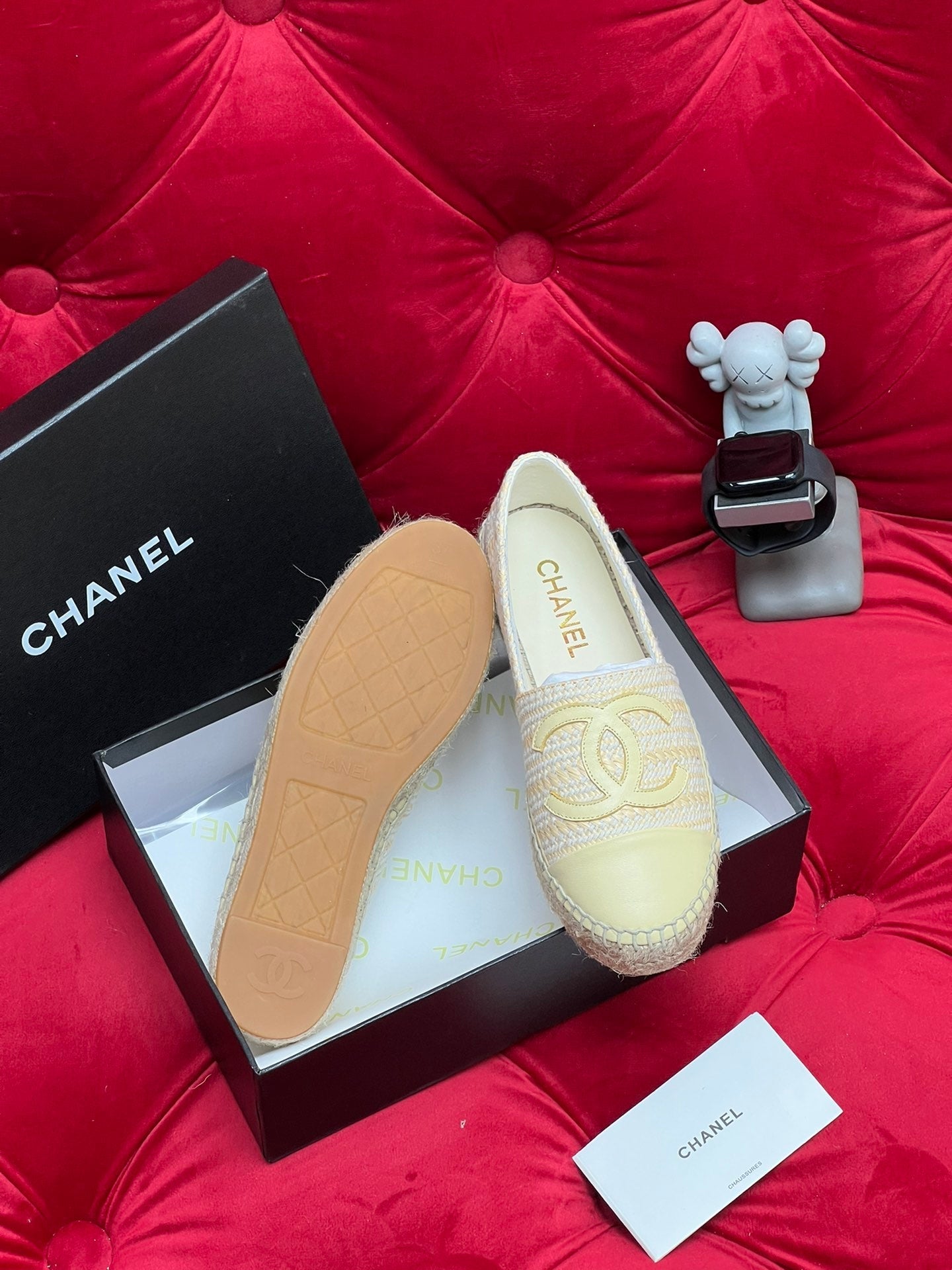 WOVEN LOAFERS IN DARK CREAM FABRIC - 34