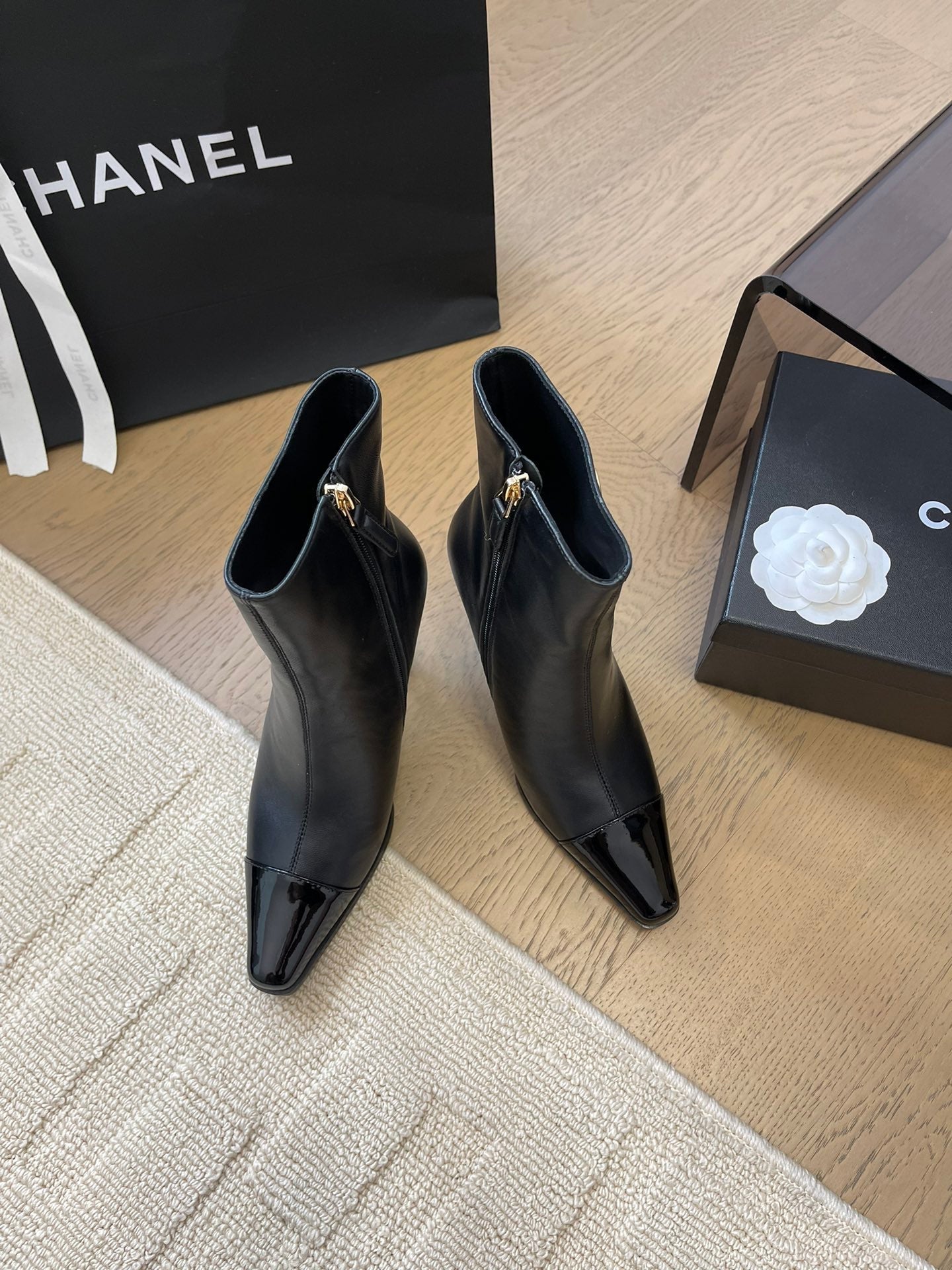 BONGADE BOOTS IN BLACK CALFSKIN - 35