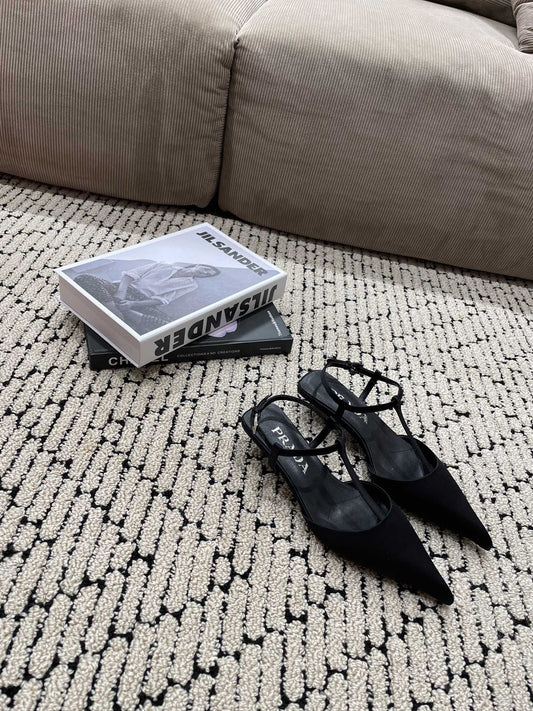 ТУФЛІ PRA SATIN SLINGBACK ЧОРНІ - 35