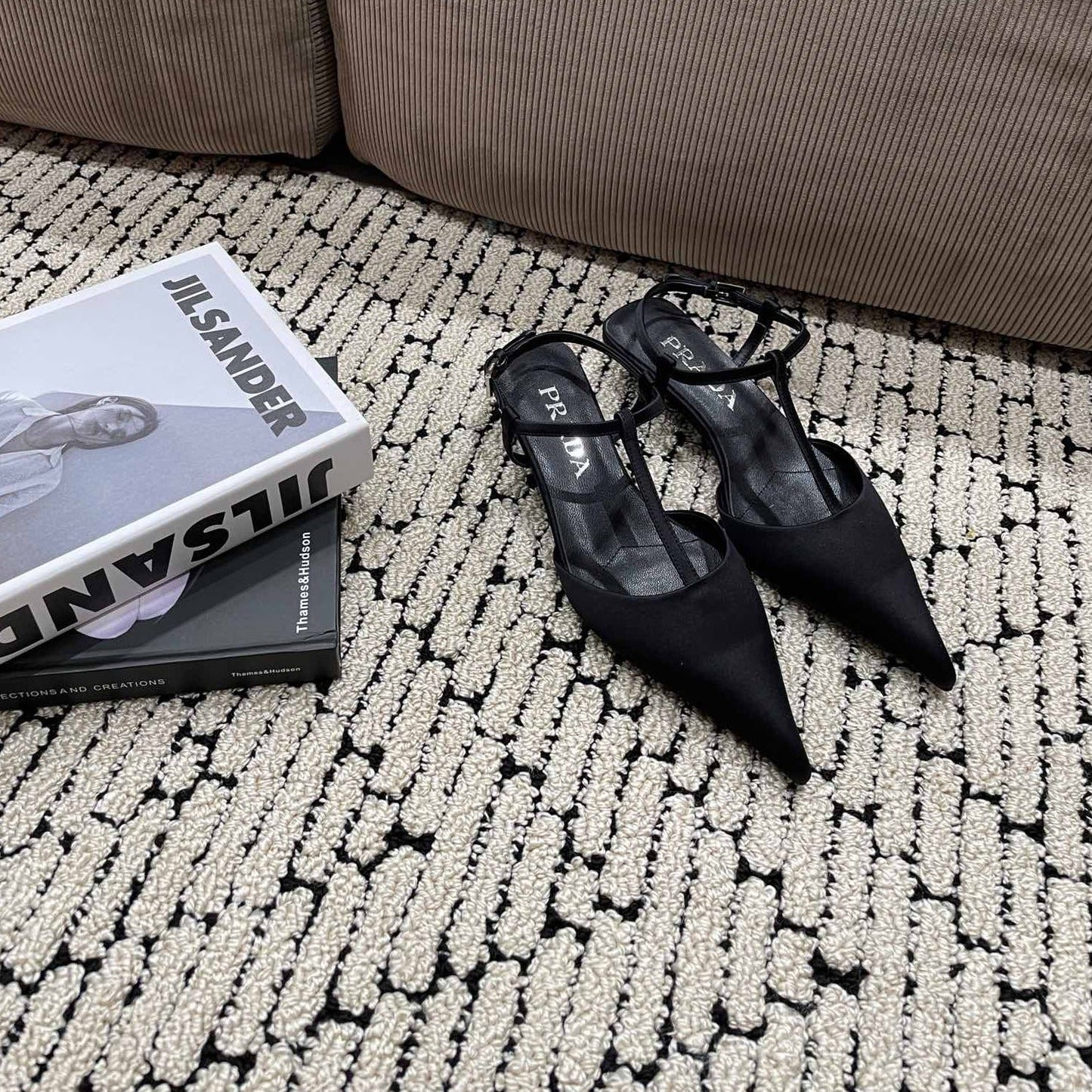 PRA SATIN SLINGBACK PUMPS BLACK - 35
