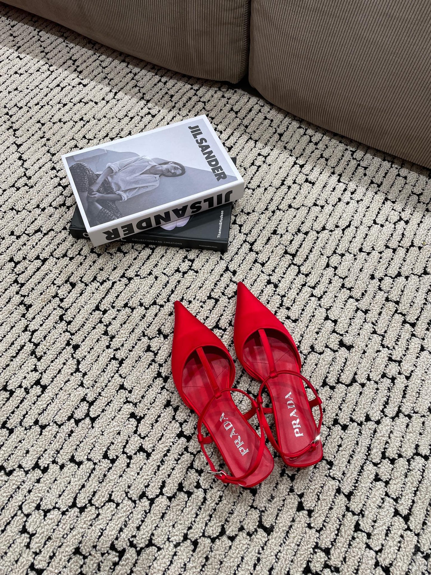 PRA SATIN SLINGBACK PUMPS CRIMSON - 35