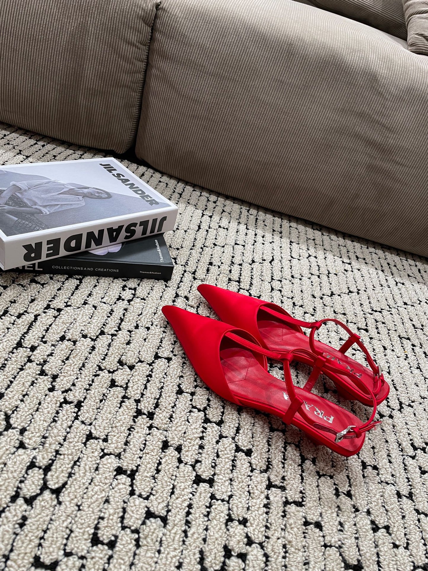 PRA SATIN SLINGBACK PUMPS CRIMSON - 35