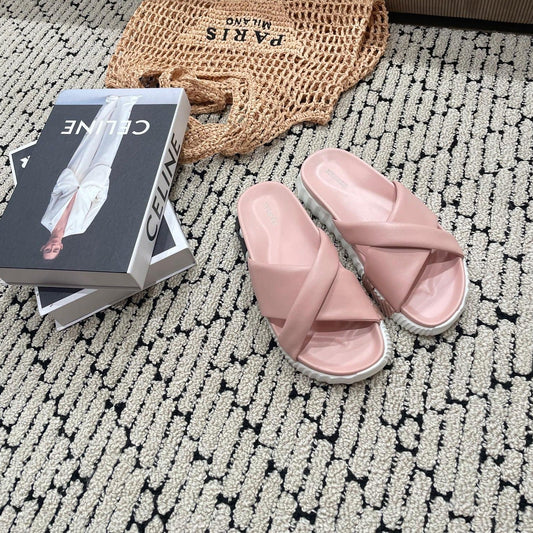 INFRA SANDAL LIGHT PINK CALFSKIN - 35